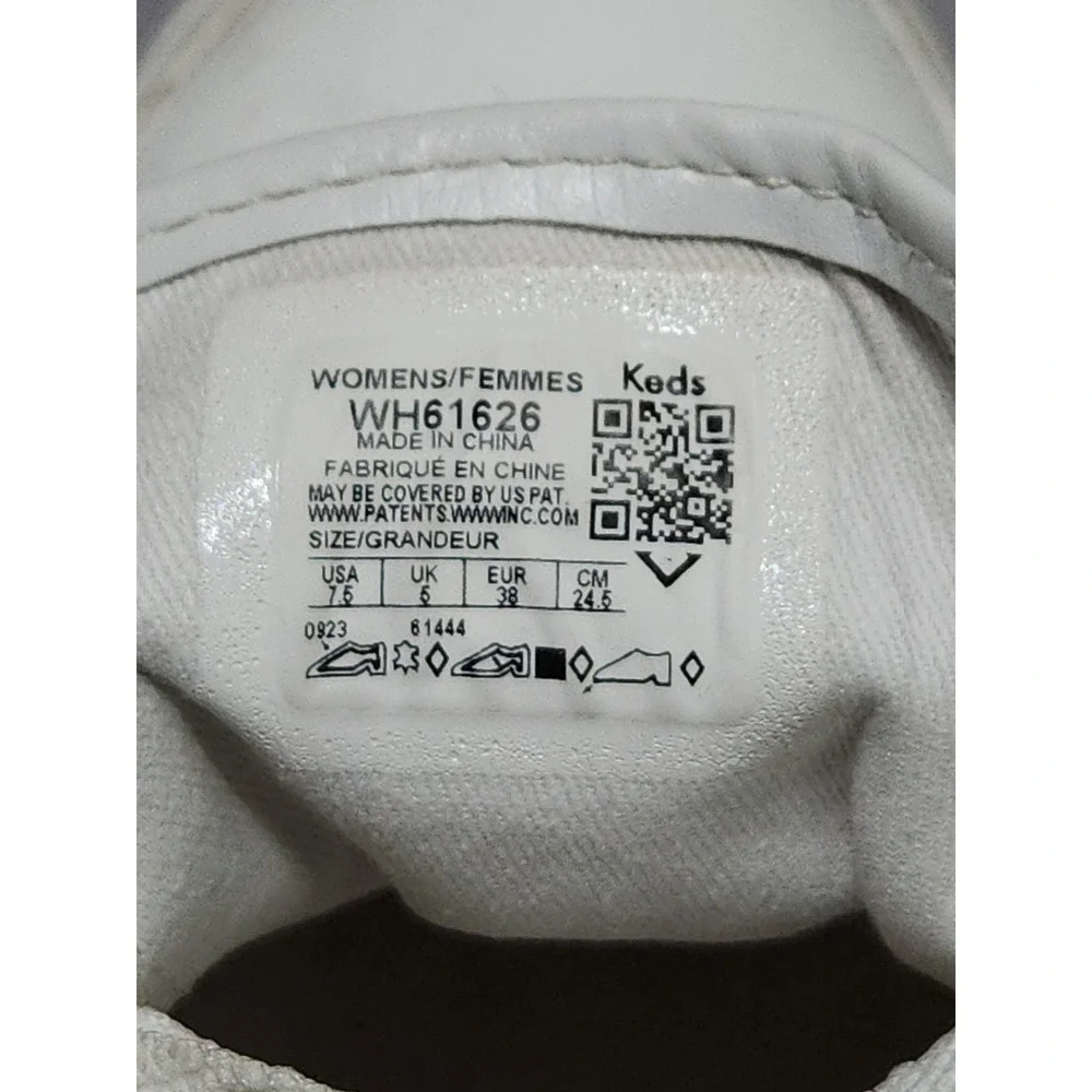 Keds Triple Up White Leather Platform Sneakers Womens 7.5 WH61626 Low Top
